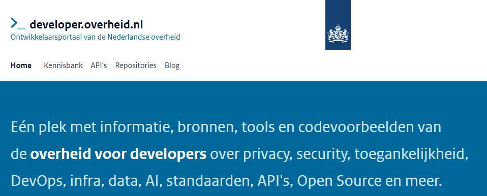 Ontwikkelaars portal van de overheid
